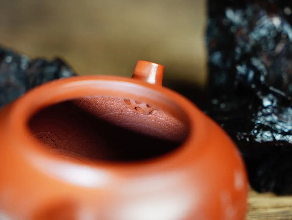 Full Handmade Yixing Zisha Teapot [Hua Ying Pot] (Zhu Ni - 150ml) - YIQIN TEA HOUSE | yiqinteahouse.com | <200ml, full handmade zisha teapot, teapot, teaware