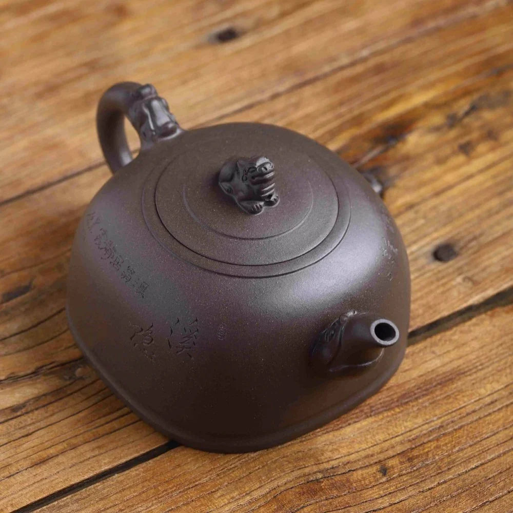 Teko Zisha Yixing Buatan Tangan Sepenuhnya [Hun Fang Jing Lan Pot] (Qinghui Ni - 460ml)