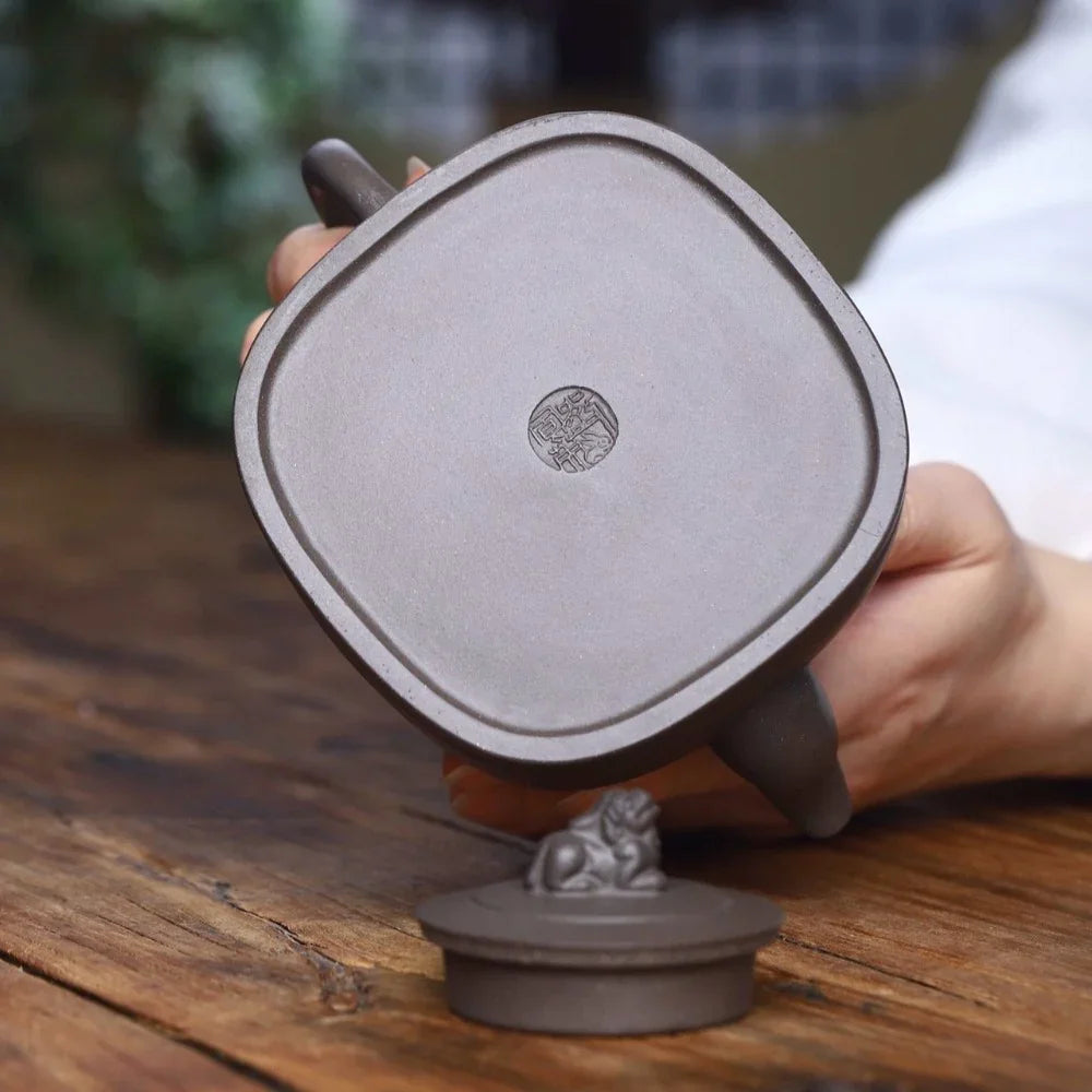 Teko Zisha Yixing Buatan Tangan Sepenuhnya [Hun Fang Jing Lan Pot] (Qinghui Ni - 460ml)