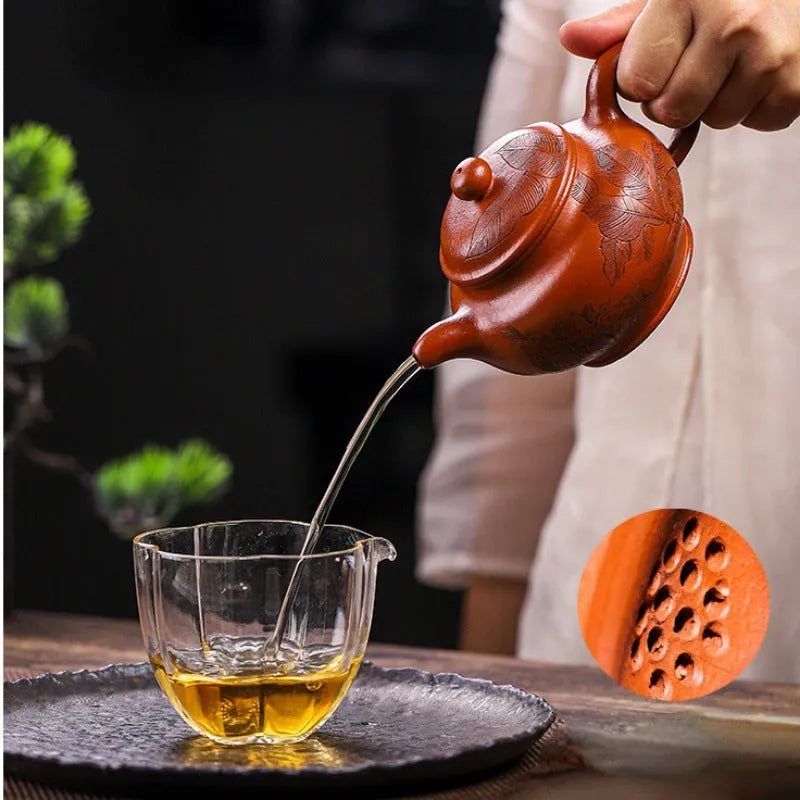 Full Handmade Yixing Zisha Teapot [Ji Tu Nao Chun] (Zhao Zhuang Zhu Ni - 320ml) - YIQIN TEA HOUSE | yiqinteahouse.com | >300ml, full handmade zisha teapot, new arrival, teapot, teaware