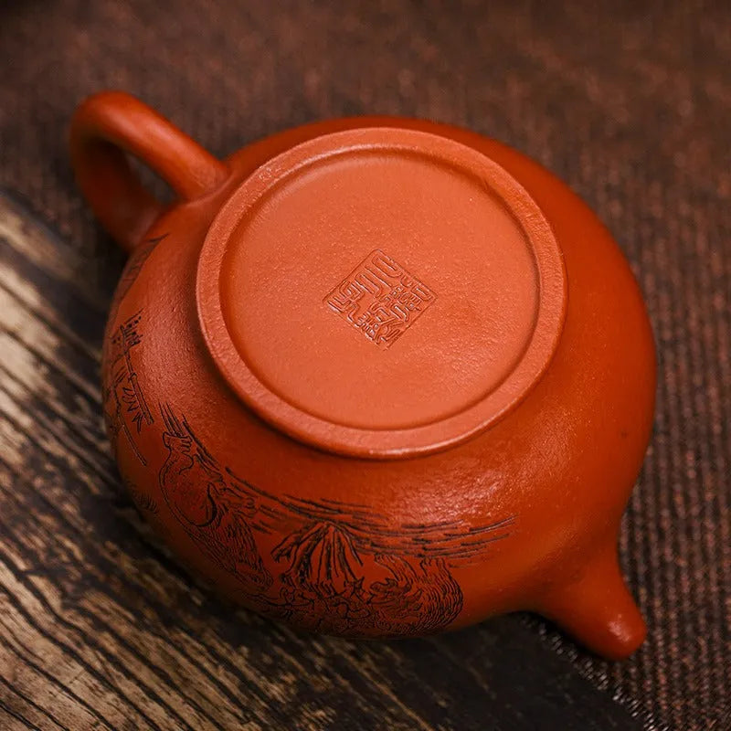 Full Handmade Yixing Zisha Teapot [Ji Tu Nao Chun] (Zhao Zhuang Zhu Ni - 320ml) - YIQIN TEA HOUSE | yiqinteahouse.com | >300ml, full handmade zisha teapot, new arrival, teapot, teaware