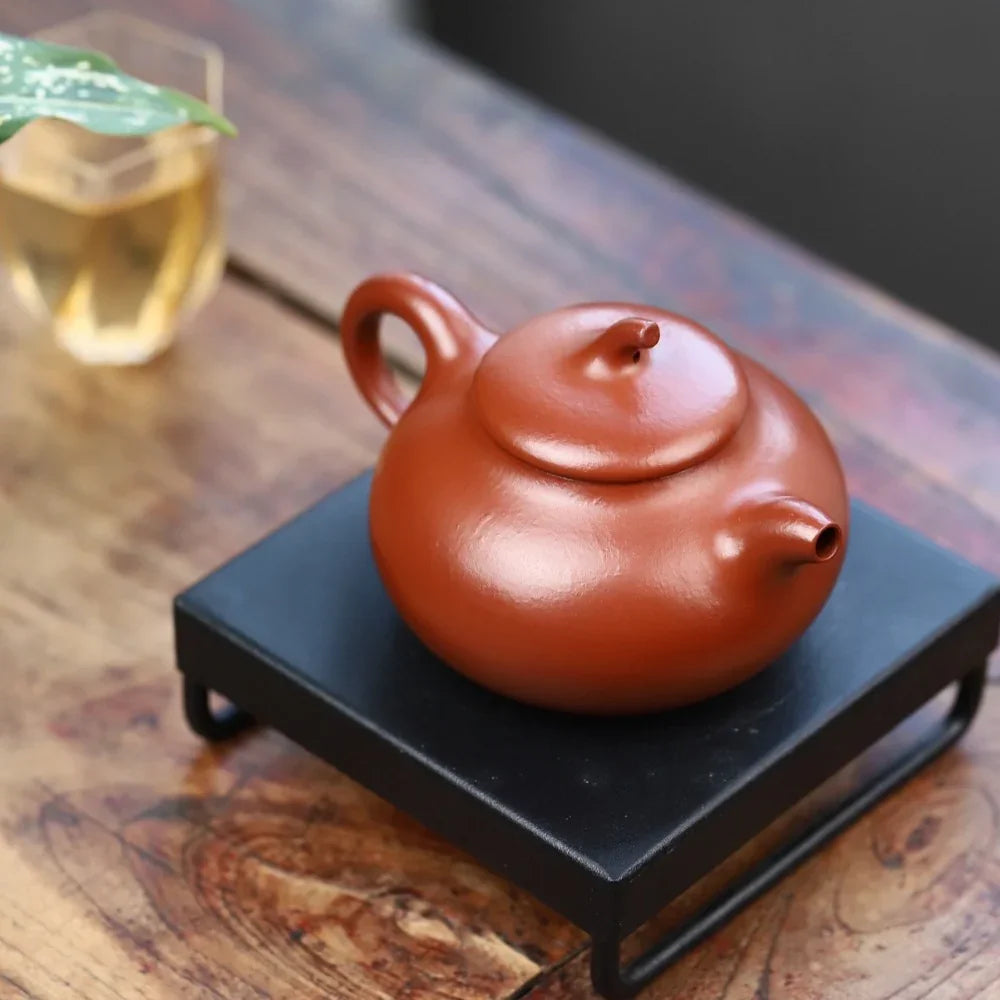 Teko Zisha Yixing Buatan Tangan Sepenuhnya [Jia Duan Pot] (Dahongpao - 170ml)