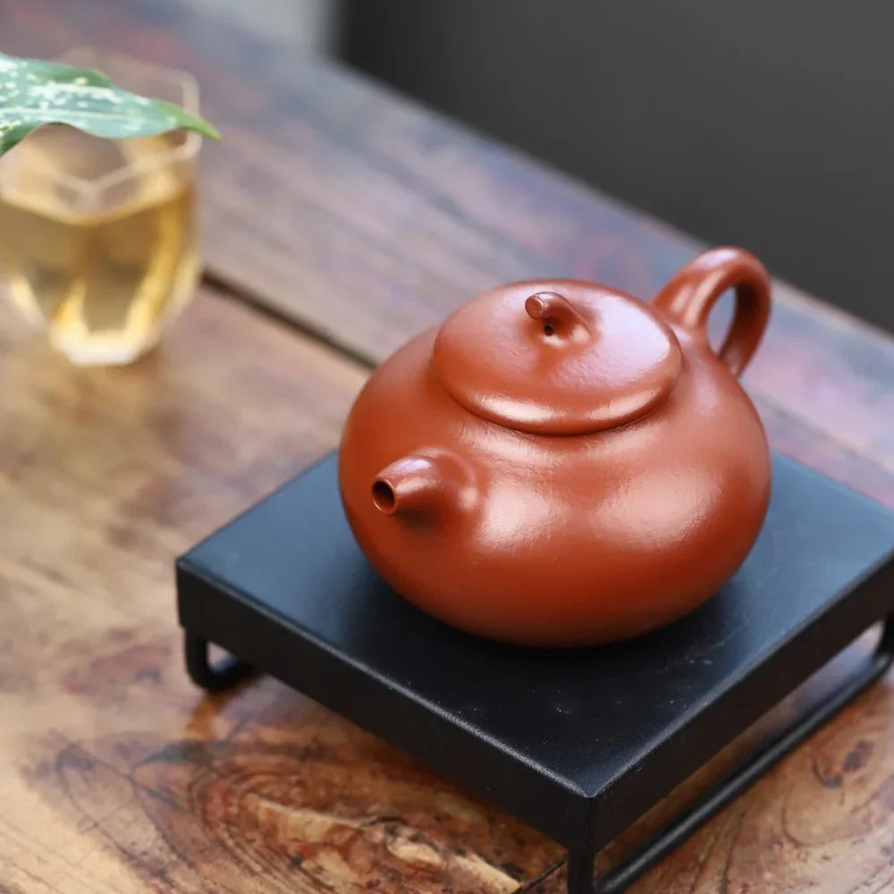 Teko Zisha Yixing Buatan Tangan Sepenuhnya [Jia Duan Pot] (Dahongpao - 170ml)