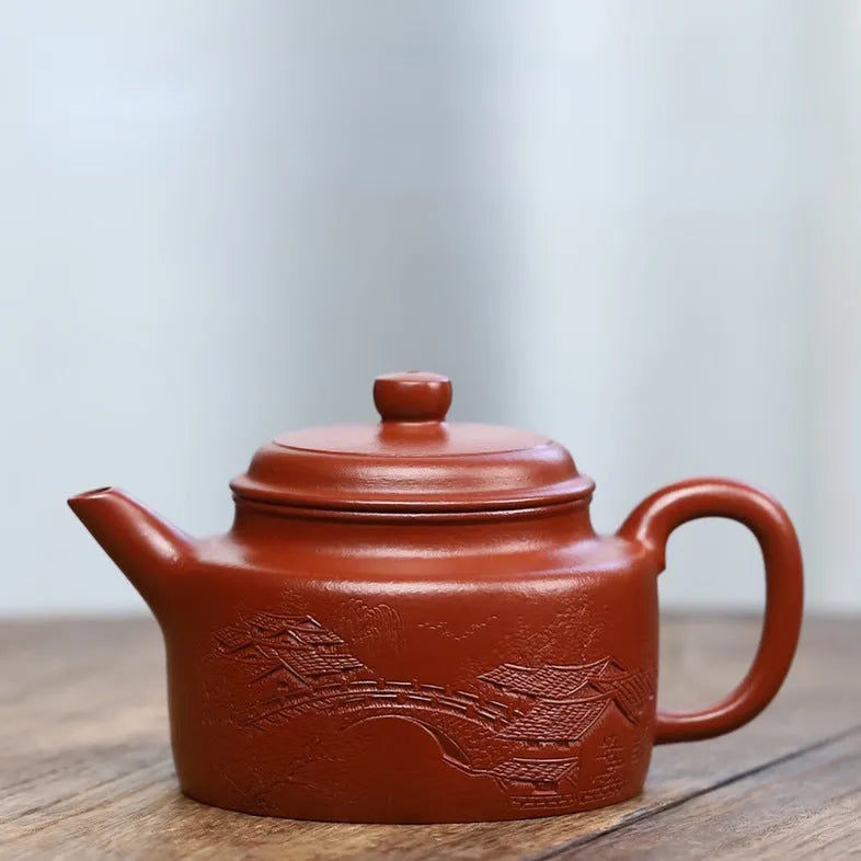 Full Handmade Yixing Zisha Teapot [Jian Liu De Zhong Pot] (Dahongpao - 240ml) - YIQIN TEA HOUSE | yiqinteahouse.com | 200-300ml, full handmade zisha teapot, new arrival, teapot, teaware