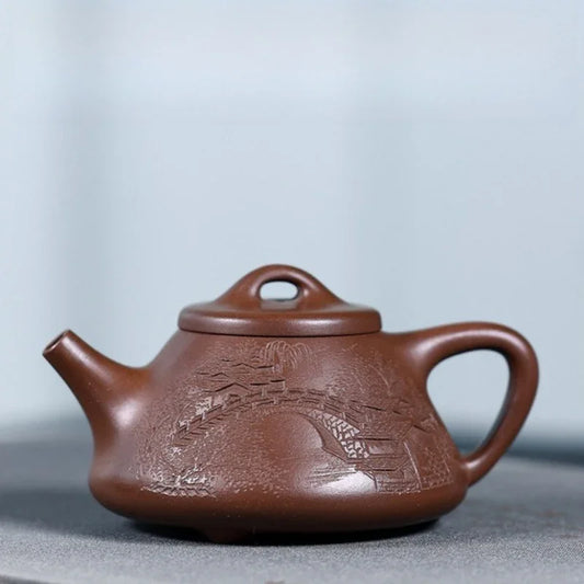 Teko Zisha Yixing Buatan Tangan Sepenuhnya [Jiangnan Ziye Shi Piao] (Lao Zi Ni - 120ml)