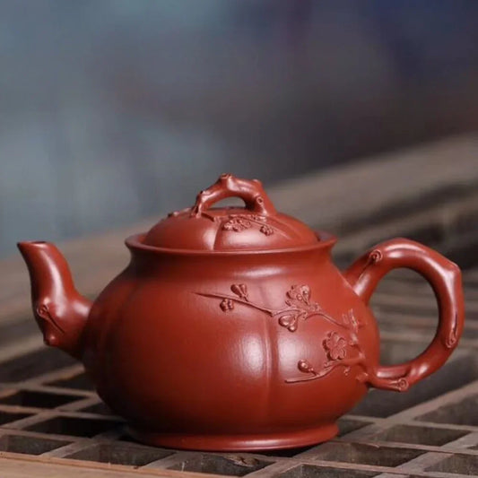Teko Zisha Yixing Buatan Tangan Sepenuhnya [Jin Mei Pot] (Dahongpao - 190ml)
