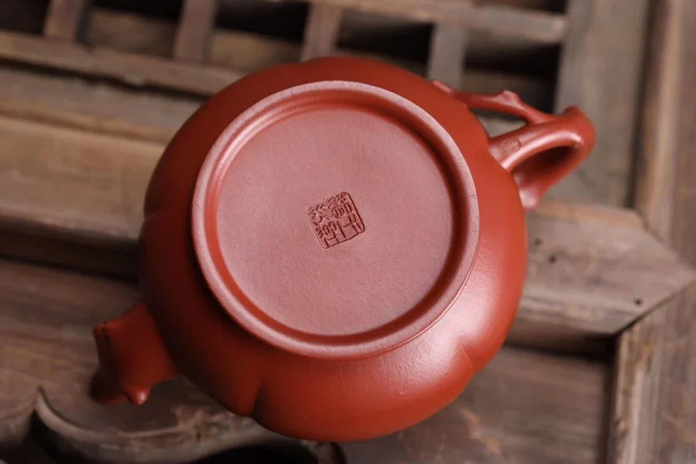 Teko Zisha Yixing Buatan Tangan Sepenuhnya [Jin Mei Pot] (Dahongpao - 190ml)