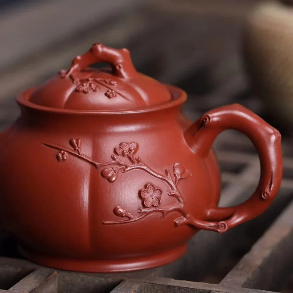 Teko Zisha Yixing Buatan Tangan Sepenuhnya [Jin Mei Pot] (Dahongpao - 190ml)