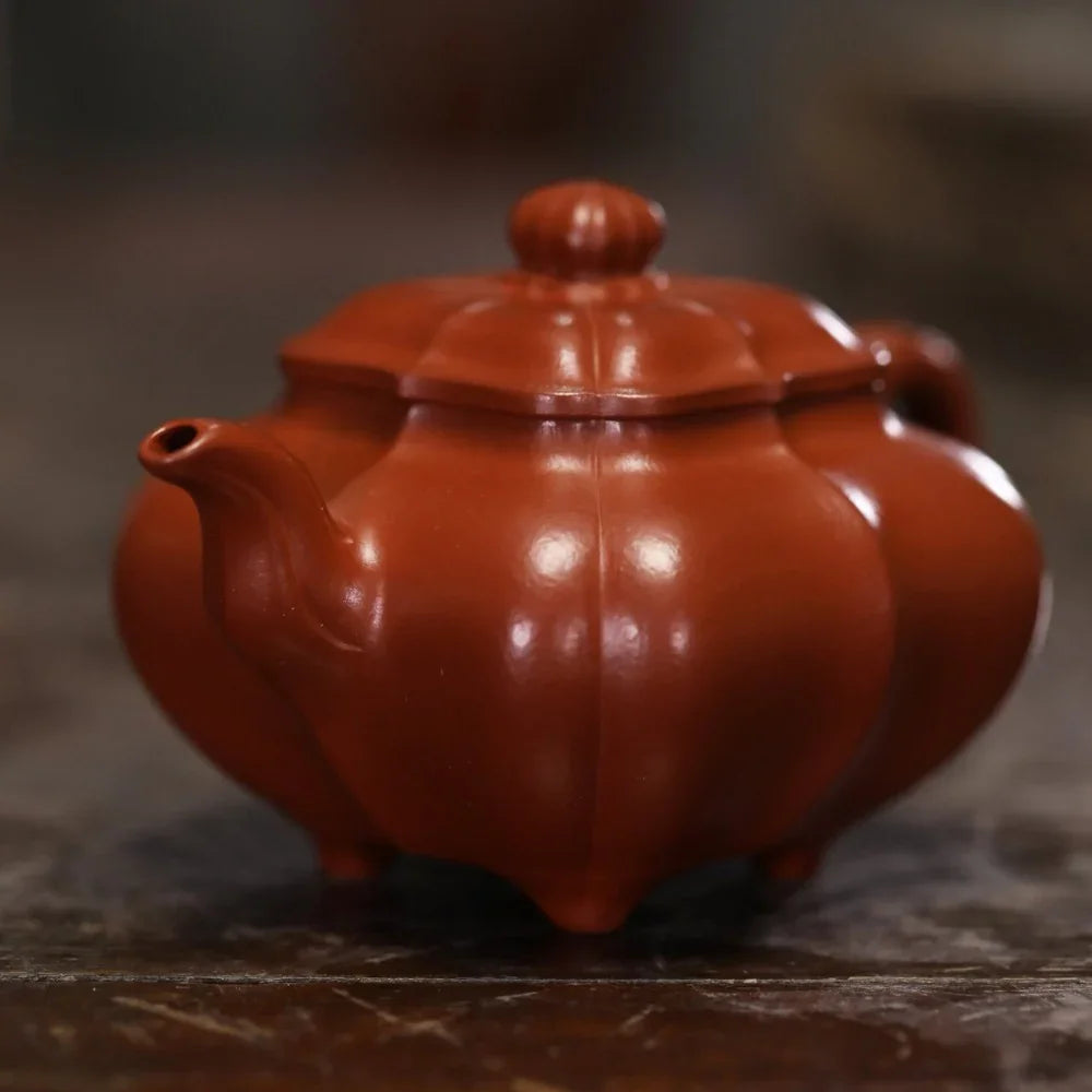 Teko Zisha Yixing Buatan Tangan Sepenuhnya [Jin Nang Chuan Lu Pot] (Dahongpao - 190/280ml)