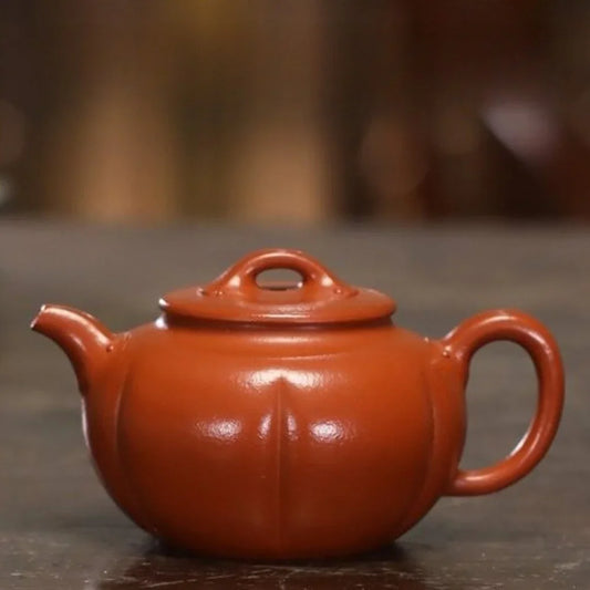 Teko Zisha Yixing Buatan Tangan Sepenuhnya [Jin Nang Pot] (Zhao Zhuang Zhu Ni- 190ml)
