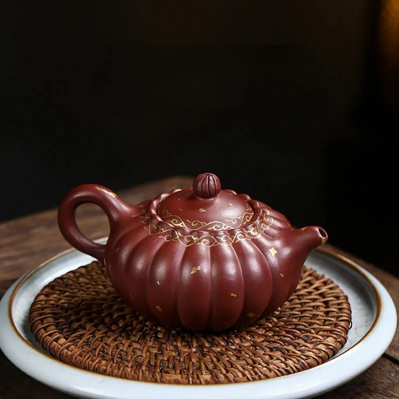 Full Handmade Yixing Zisha Teapot [Jin Wen Ruyi] (Long Xue Sha - 180ml) - YIQIN TEA HOUSE | yiqinteahouse.com | <200ml, full handmade zisha teapot, new arrival, teapot, teaware