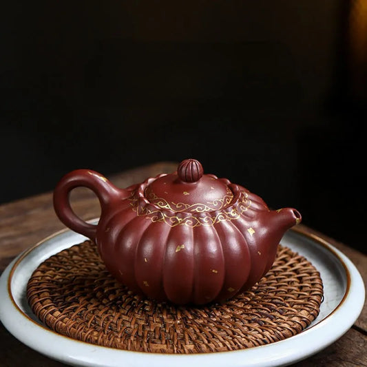 Full Handmade Yixing Zisha Teapot [Jin Wen Ruyi] (Long Xue Sha - 180ml) - YIQIN TEA HOUSE | yiqinteahouse.com | <200ml, full handmade zisha teapot, new arrival, teapot, teaware