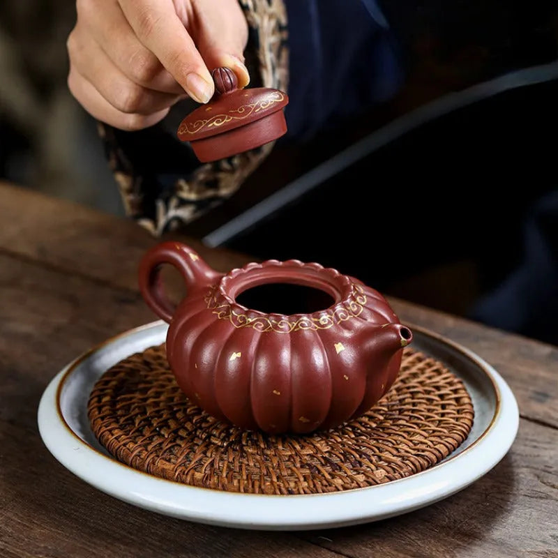 Full Handmade Yixing Zisha Teapot [Jin Wen Ruyi] (Long Xue Sha - 180ml) - YIQIN TEA HOUSE | yiqinteahouse.com | <200ml, full handmade zisha teapot, new arrival, teapot, teaware