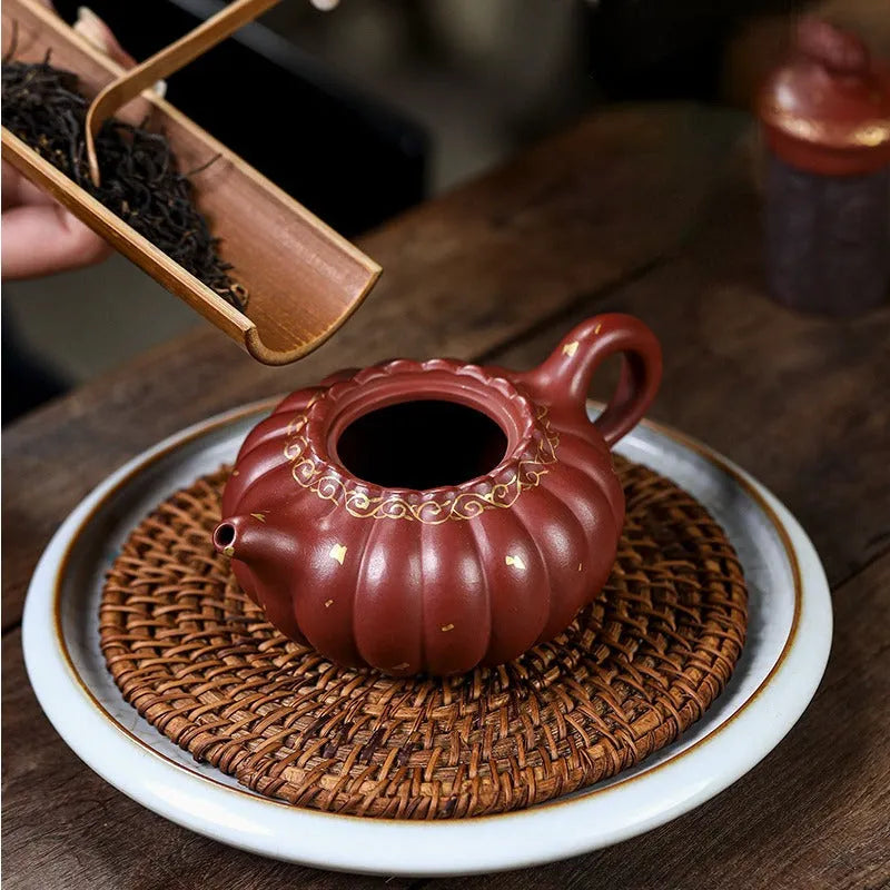 Full Handmade Yixing Zisha Teapot [Jin Wen Ruyi] (Long Xue Sha - 180ml) - YIQIN TEA HOUSE | yiqinteahouse.com | <200ml, full handmade zisha teapot, new arrival, teapot, teaware