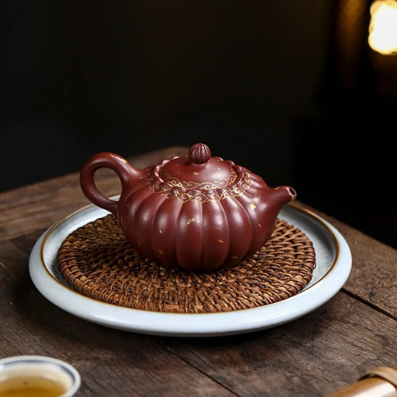 Full Handmade Yixing Zisha Teapot [Jin Wen Ruyi] (Long Xue Sha - 180ml) - YIQIN TEA HOUSE | yiqinteahouse.com | <200ml, full handmade zisha teapot, new arrival, teapot, teaware