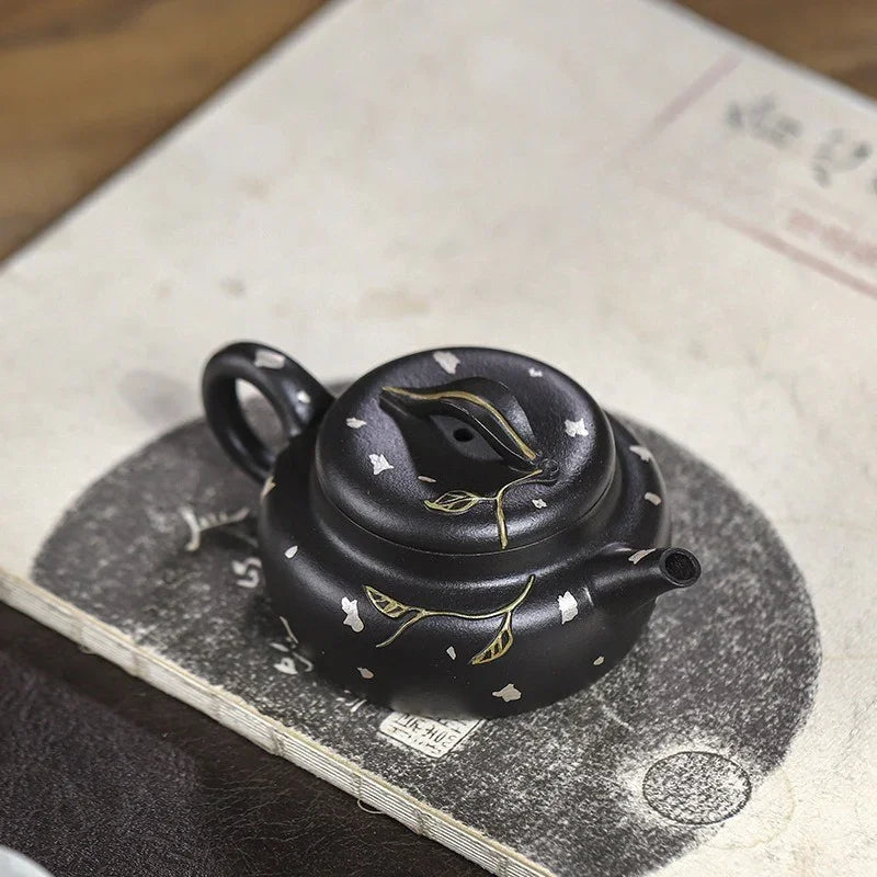 Teko Zisha Yixing Buatan Tangan Sepenuhnya [Jin Zhi Yuye] (Hei Luo Lan - 150ml)
