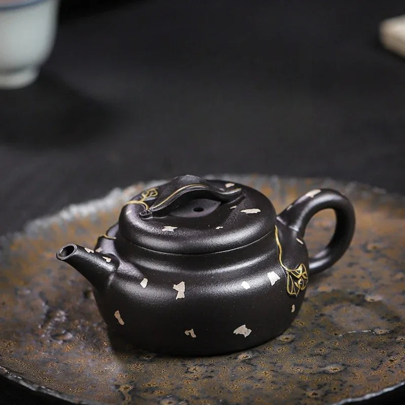 Teko Zisha Yixing Buatan Tangan Sepenuhnya [Jin Zhi Yuye] (Hei Luo Lan - 150ml)