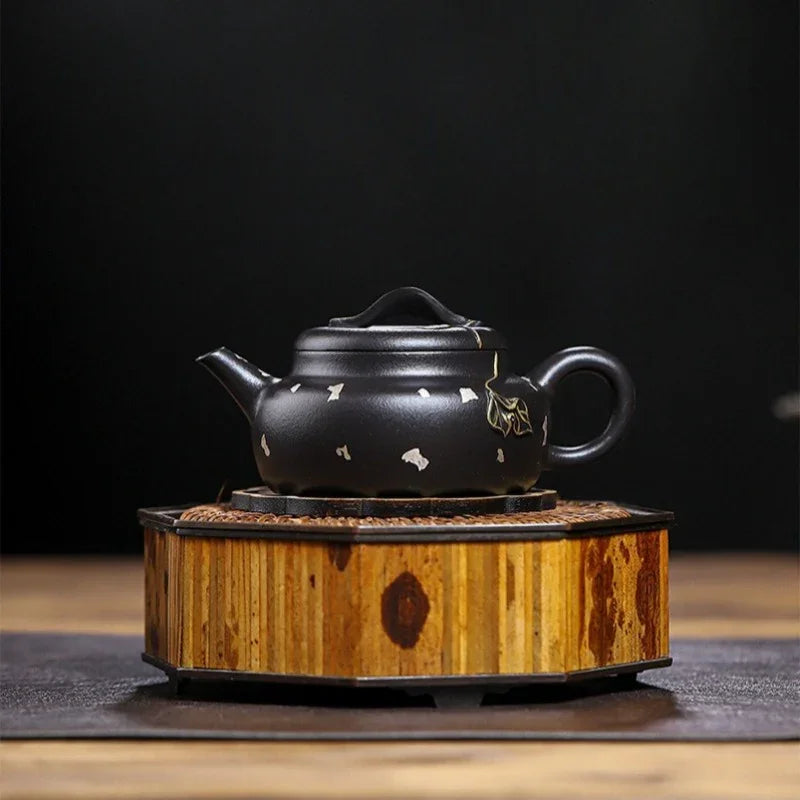 Teko Zisha Yixing Buatan Tangan Sepenuhnya [Jin Zhi Yuye] (Hei Luo Lan - 150ml)