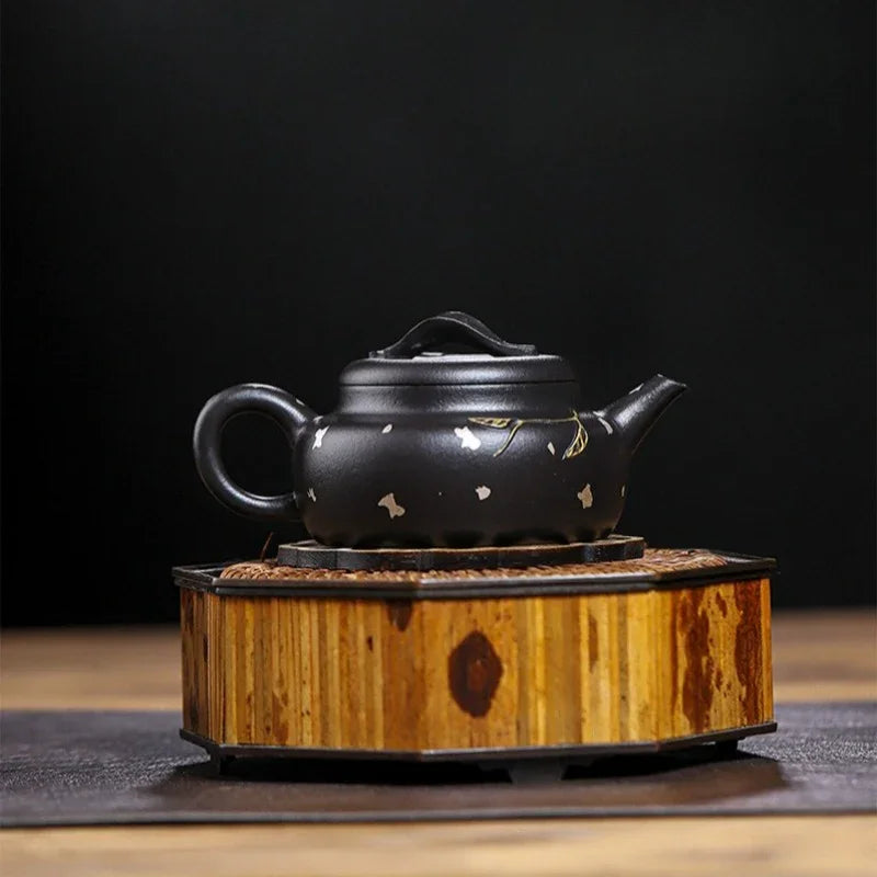 Teko Zisha Yixing Buatan Tangan Sepenuhnya [Jin Zhi Yuye] (Hei Luo Lan - 150ml)