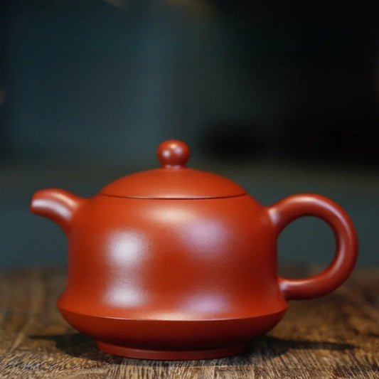 Teko Zisha Yixing Buatan Tangan Sepenuhnya [Jin Zhong Pot] (Dahongpao - 200ml)