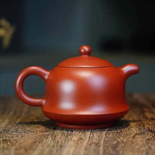 Teko Zisha Yixing Buatan Tangan Sepenuhnya [Jin Zhong Pot] (Dahongpao - 200ml)