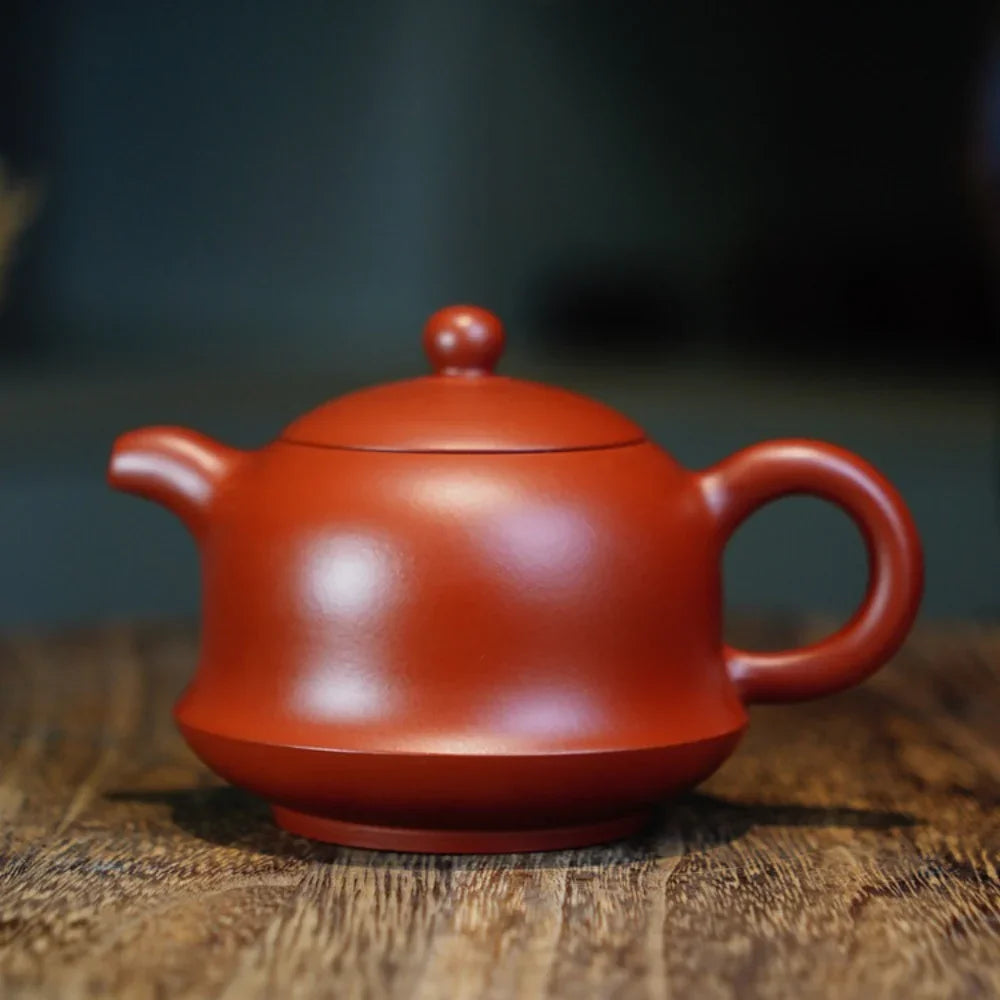 Teko Zisha Yixing Buatan Tangan Sepenuhnya [Jin Zhong Pot] (Dahongpao - 200ml)