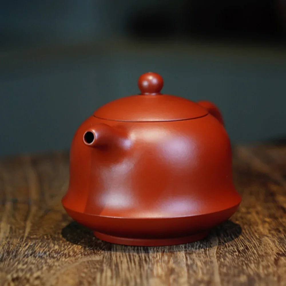 Teko Zisha Yixing Buatan Tangan Sepenuhnya [Jin Zhong Pot] (Dahongpao - 200ml)
