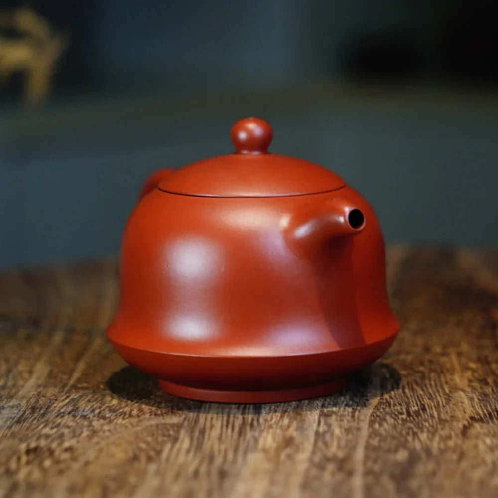 Teko Zisha Yixing Buatan Tangan Sepenuhnya [Jin Zhong Pot] (Dahongpao - 200ml)