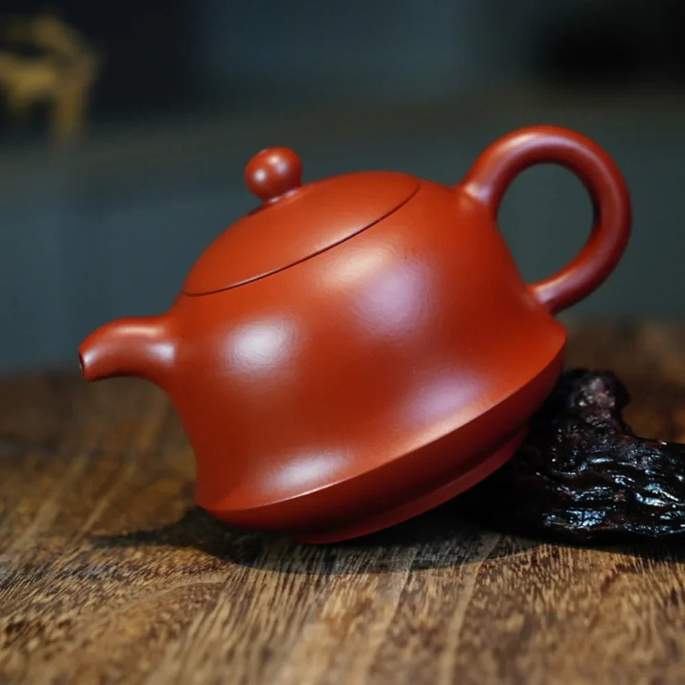 Teko Zisha Yixing Buatan Tangan Sepenuhnya [Jin Zhong Pot] (Dahongpao - 200ml)