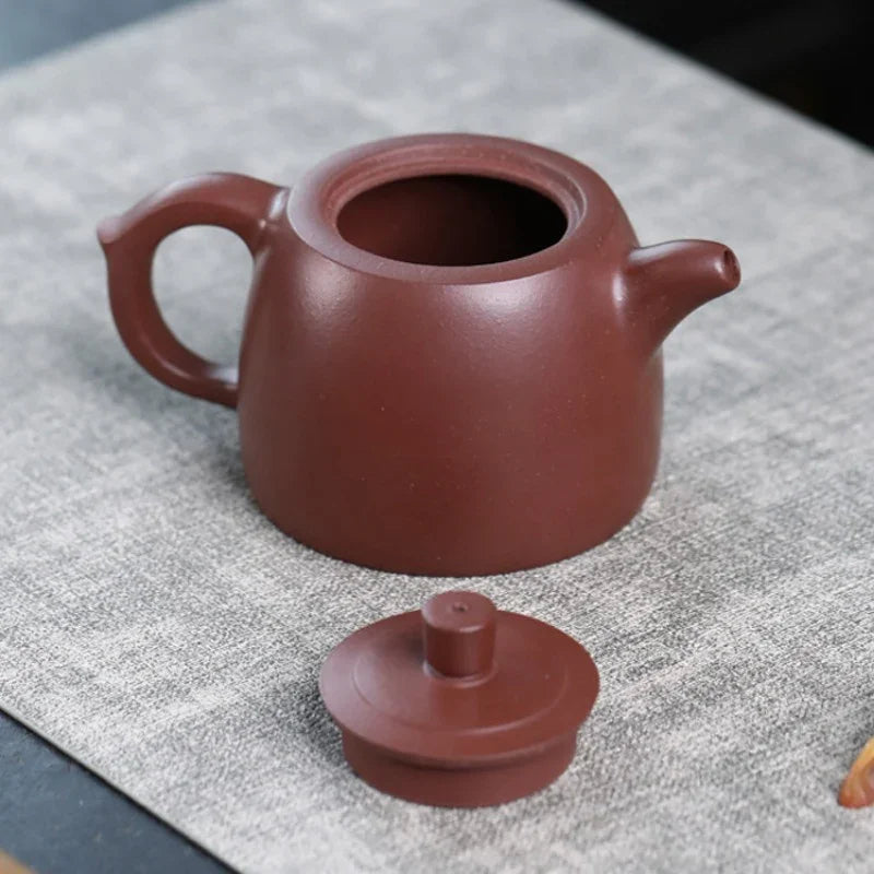 Teko Zisha Yixing Buatan Tangan Sepenuhnya [Jing Lan Pot] (Zi Ni - 280ml)