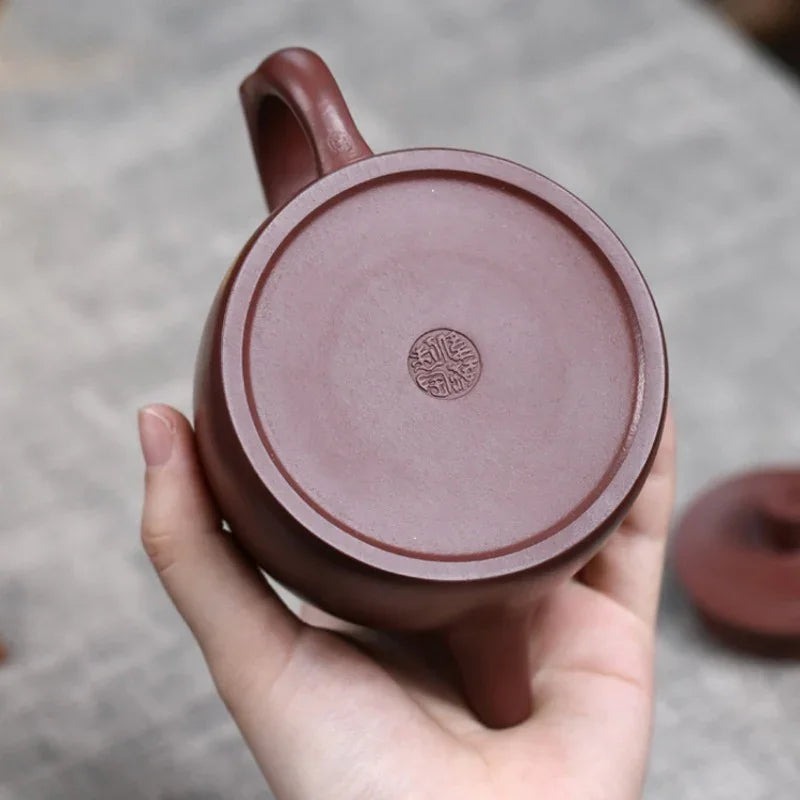 Teko Zisha Yixing Buatan Tangan Sepenuhnya [Jing Lan Pot] (Zi Ni - 280ml)