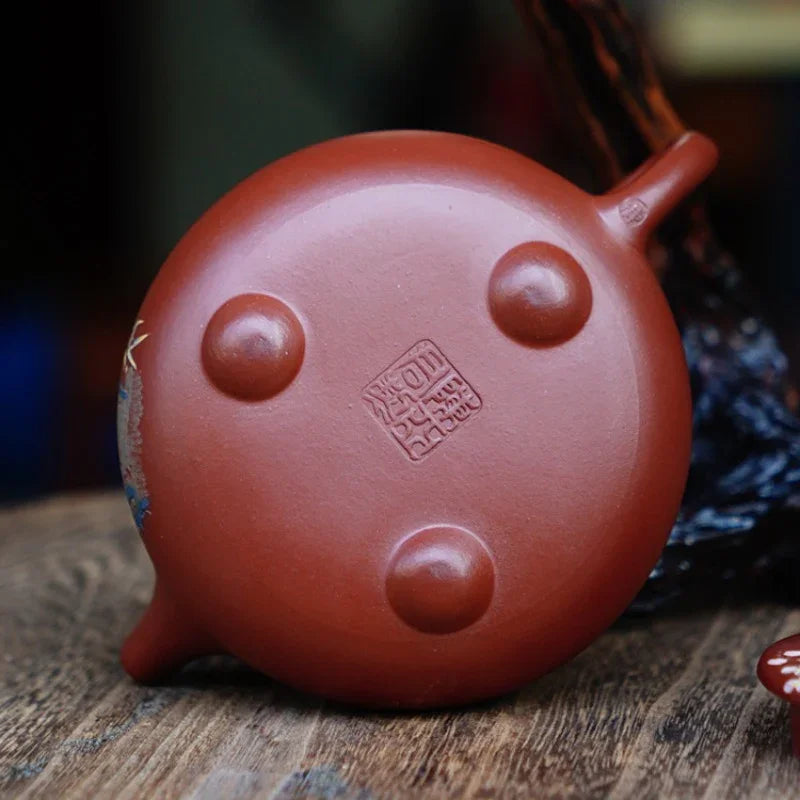 Full Handmade Yixing Zisha Teapot [Jingzhou Shi Piao Pot] (Dahongpao - 280ml)