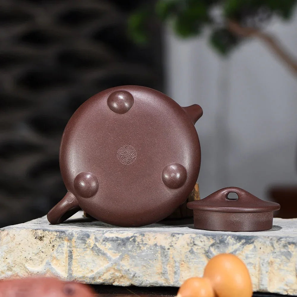 Teko Zisha Yixing Buatan Tangan Sepenuhnya [Jingzhou Shi Piao Pot] (Di Cao Qing - 350ml)
