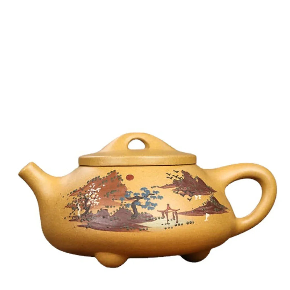 Teiera Yixing Zisha interamente fatta a mano [Jingzhou Shi Piao Pot] (Duan Ni - 240ml)