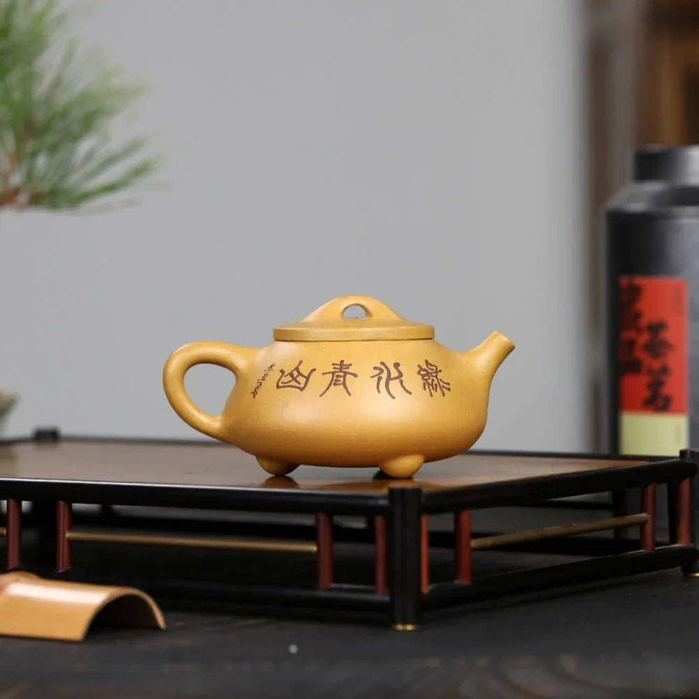 Teiera Yixing Zisha interamente fatta a mano [Jingzhou Shi Piao Pot] (Duan Ni - 240ml)