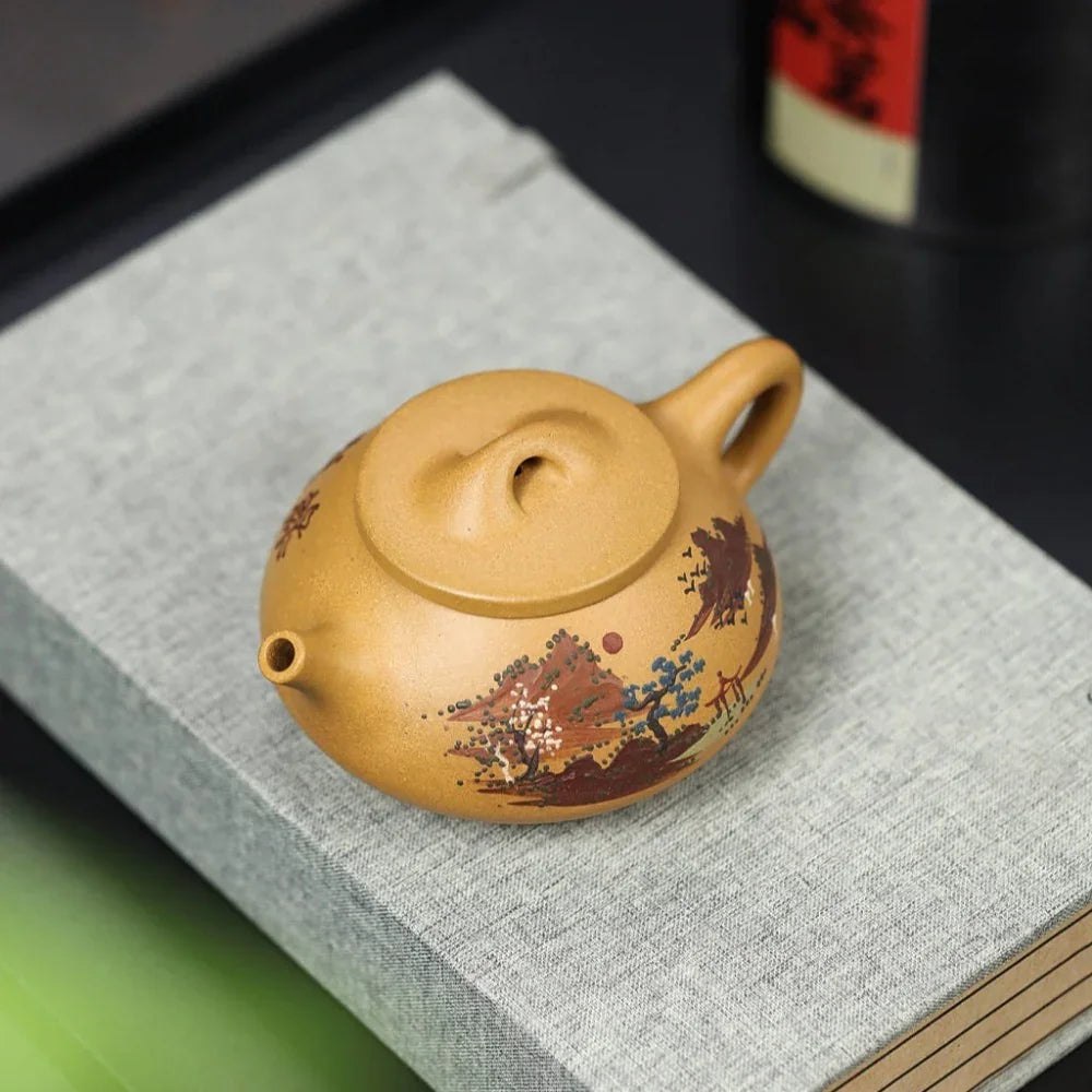 Teiera Yixing Zisha interamente fatta a mano [Jingzhou Shi Piao Pot] (Duan Ni - 240ml)