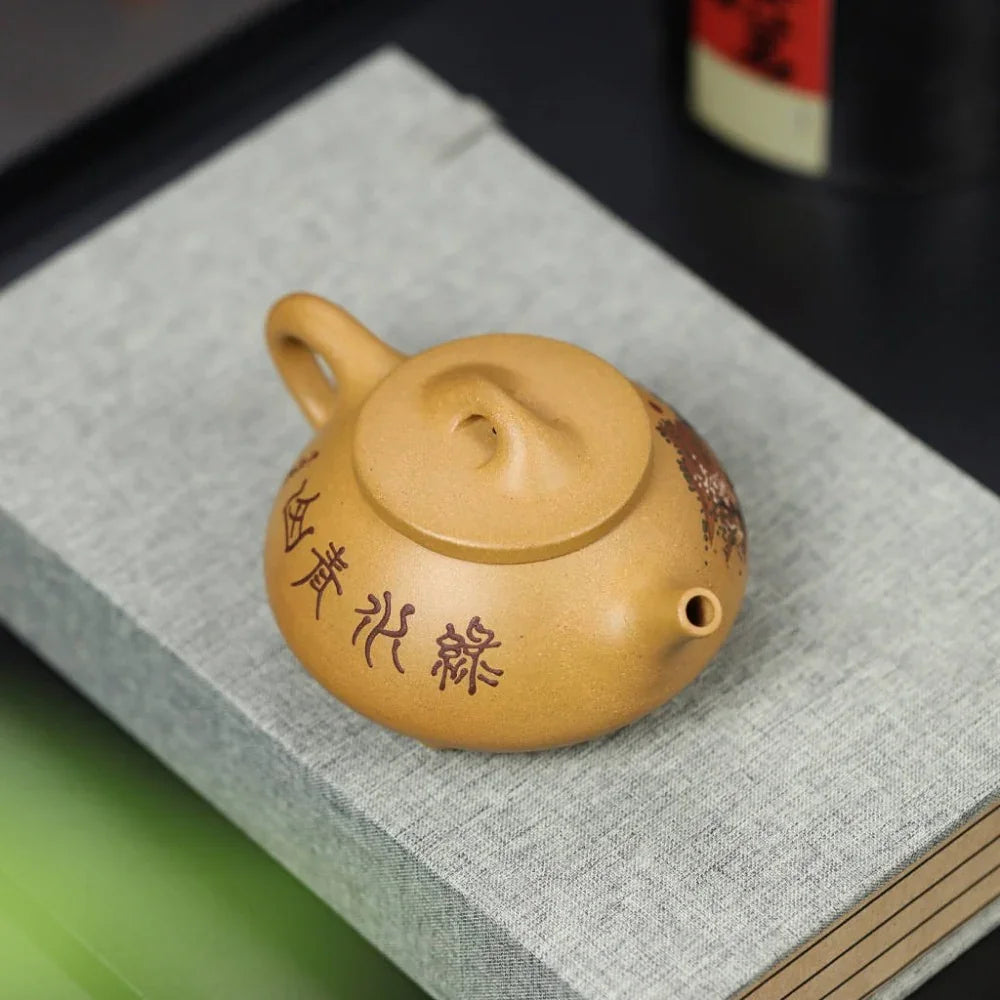 Teiera Yixing Zisha interamente fatta a mano [Jingzhou Shi Piao Pot] (Duan Ni - 240ml)