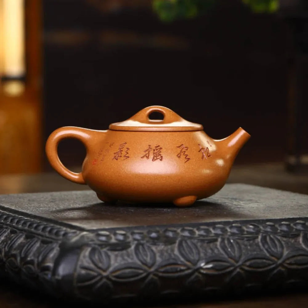 Full Handmade Yixing Zisha Teapot [Jingzhou Shi Piao Pot] (Duan Ni - 280ml) - YIQIN TEA HOUSE | yiqinteahouse.com | 200-300ml, full handmade zisha teapot, new arrival, teapot, teaware