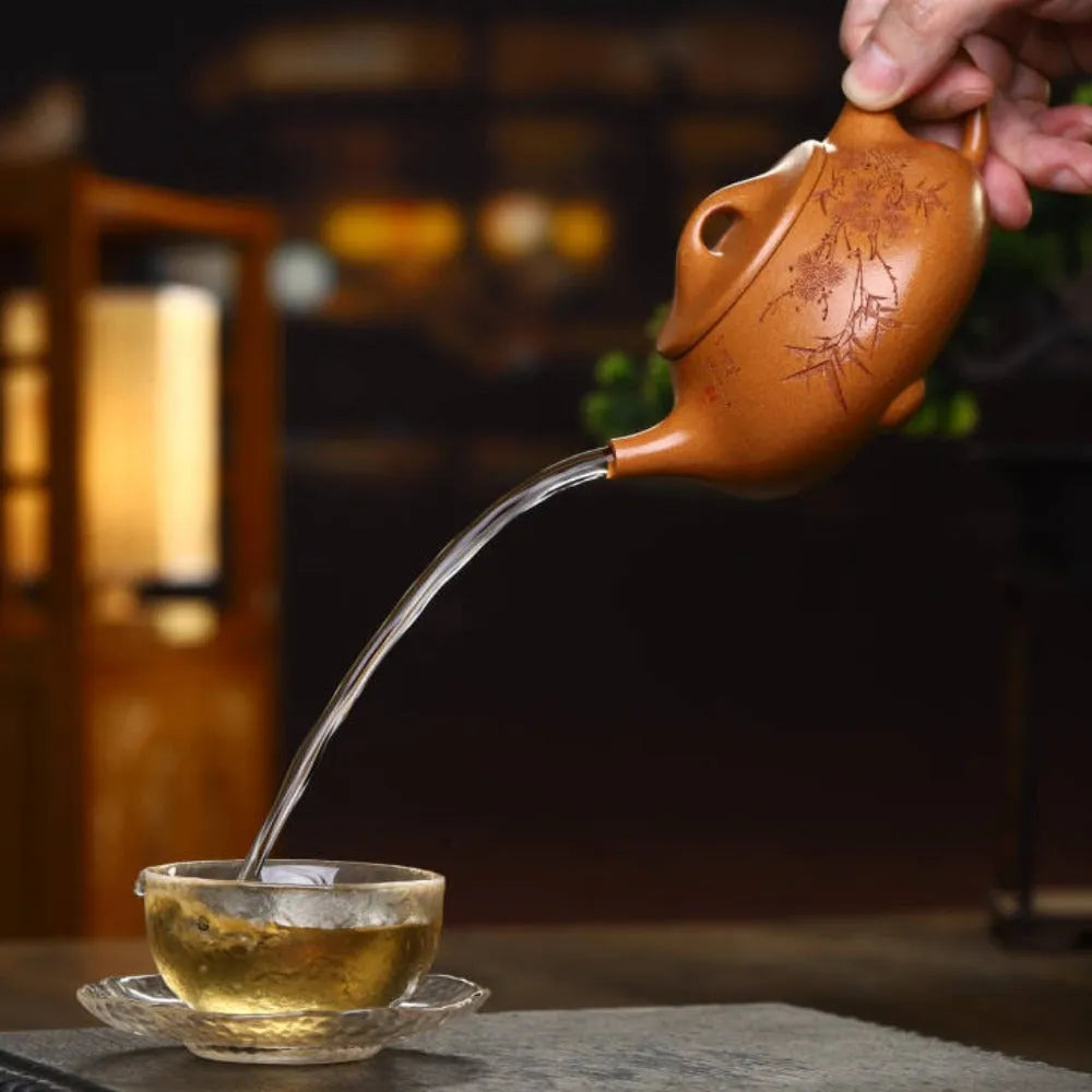 Full Handmade Yixing Zisha Teapot [Jingzhou Shi Piao Pot] (Duan Ni - 280ml) - YIQIN TEA HOUSE | yiqinteahouse.com | 200-300ml, full handmade zisha teapot, new arrival, teapot, teaware