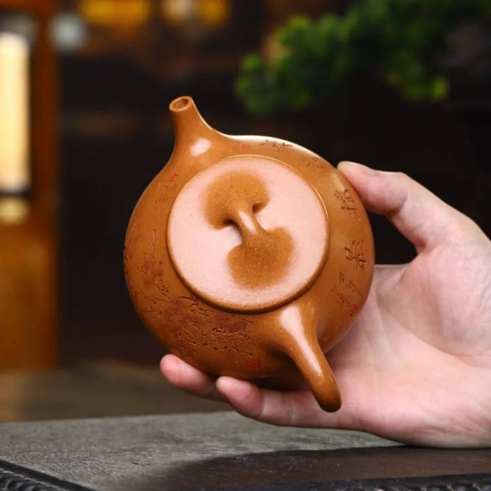 Full Handmade Yixing Zisha Teapot [Jingzhou Shi Piao Pot] (Duan Ni - 280ml) - YIQIN TEA HOUSE | yiqinteahouse.com | 200-300ml, full handmade zisha teapot, new arrival, teapot, teaware