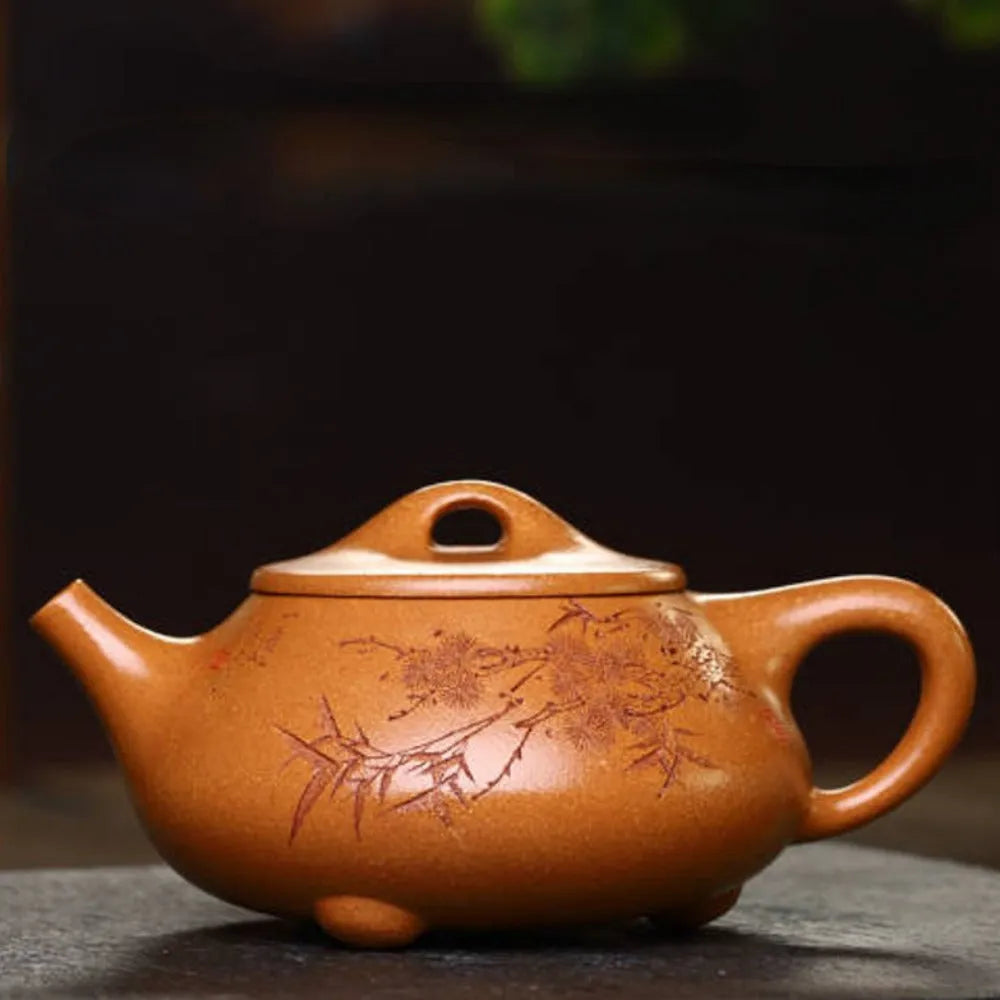 Full Handmade Yixing Zisha Teapot [Jingzhou Shi Piao Pot] (Duan Ni - 280ml) - YIQIN TEA HOUSE | yiqinteahouse.com | 200-300ml, full handmade zisha teapot, new arrival, teapot, teaware