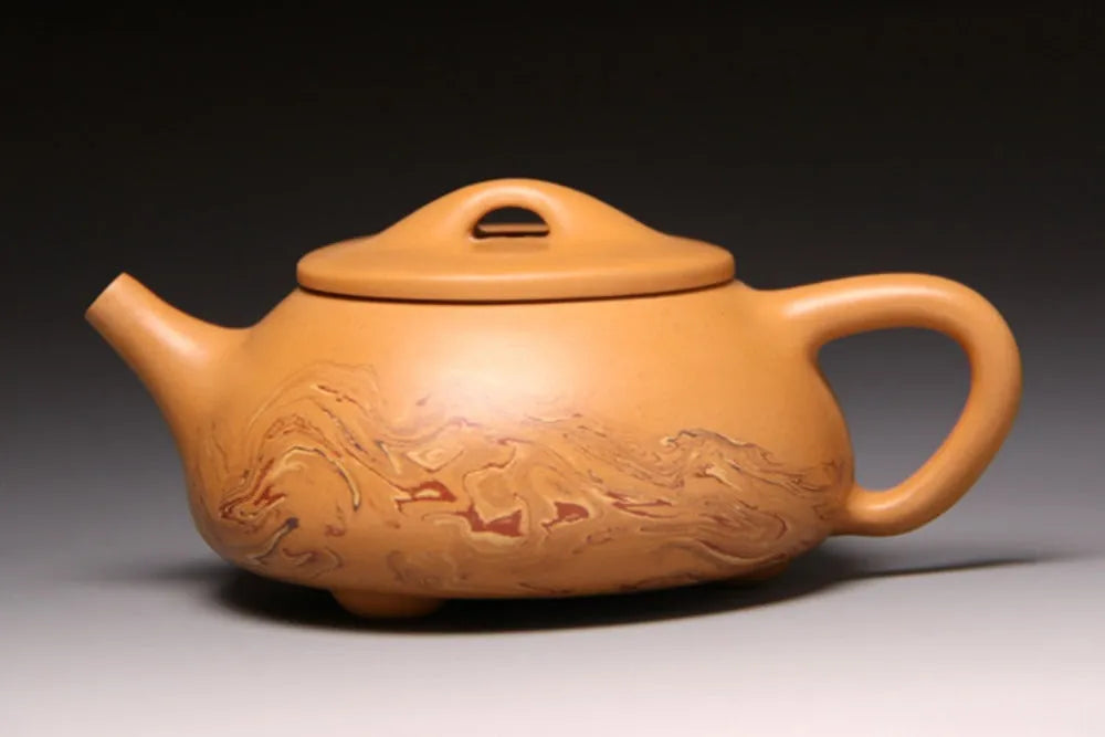 Full Handmade Yixing Zisha Teapot [Jingzhou Shi Piao Pot] (Duan Ni/Jiao Ni - 315ml) - YIQIN TEA HOUSE | yiqinteahouse.com | >300ml, full handmade zisha teapot, new arrival, teapot, teaware