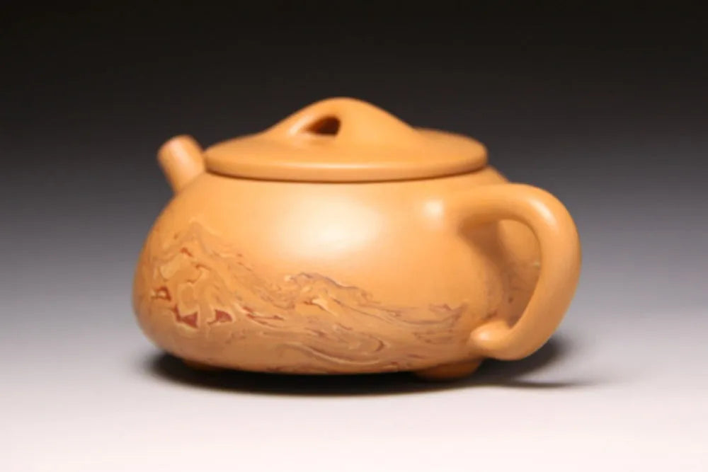 Full Handmade Yixing Zisha Teapot [Jingzhou Shi Piao Pot] (Duan Ni/Jiao Ni - 315ml) - YIQIN TEA HOUSE | yiqinteahouse.com | >300ml, full handmade zisha teapot, new arrival, teapot, teaware