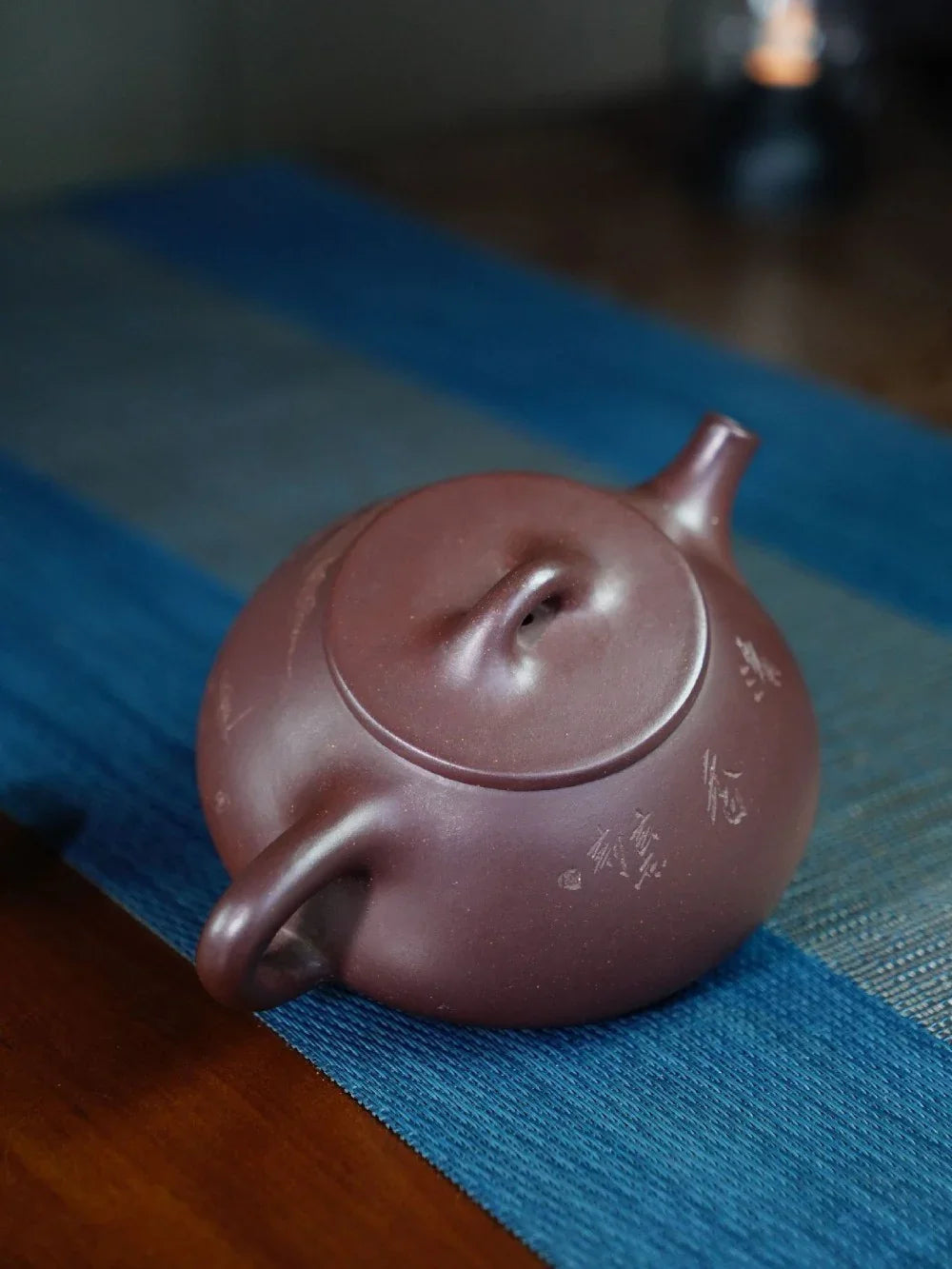 Teko Zisha Yixing Buatan Tangan Sepenuhnya [Jingzhou Shi Piao Pot - Fragrance] (Zi Ni - 300ml)