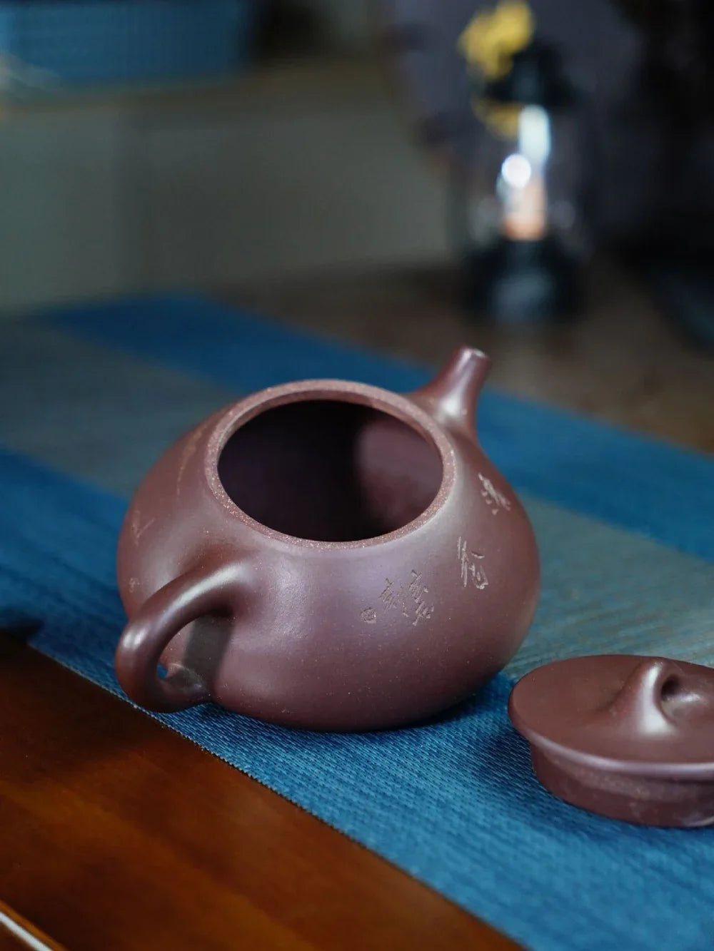 Teko Zisha Yixing Buatan Tangan Sepenuhnya [Jingzhou Shi Piao Pot - Fragrance] (Zi Ni - 300ml)