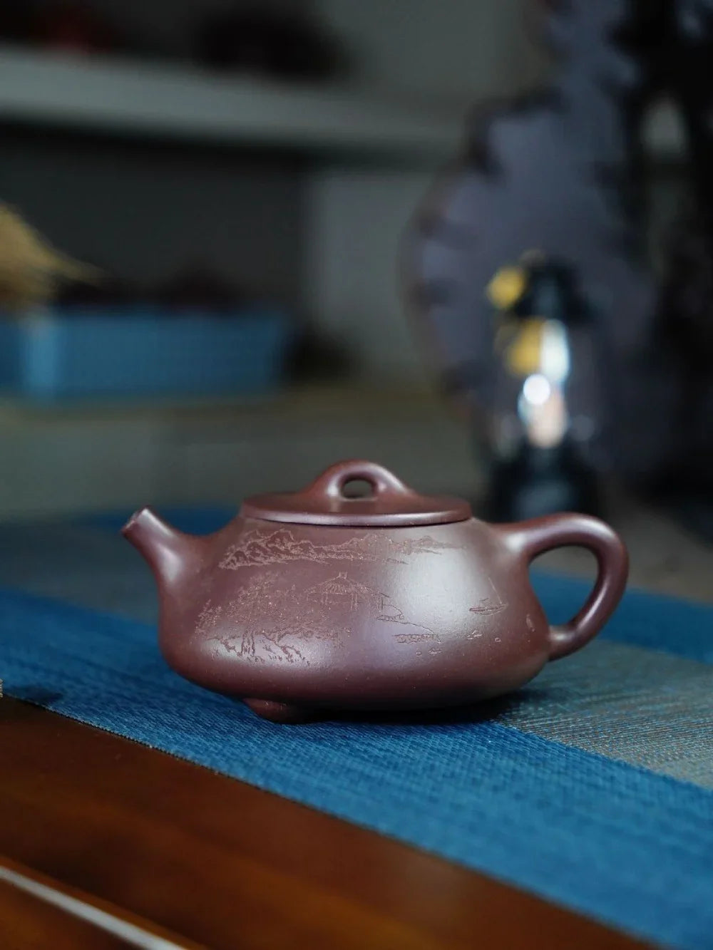 Teko Zisha Yixing Buatan Tangan Sepenuhnya [Jingzhou Shi Piao Pot - Fragrance] (Zi Ni - 300ml)