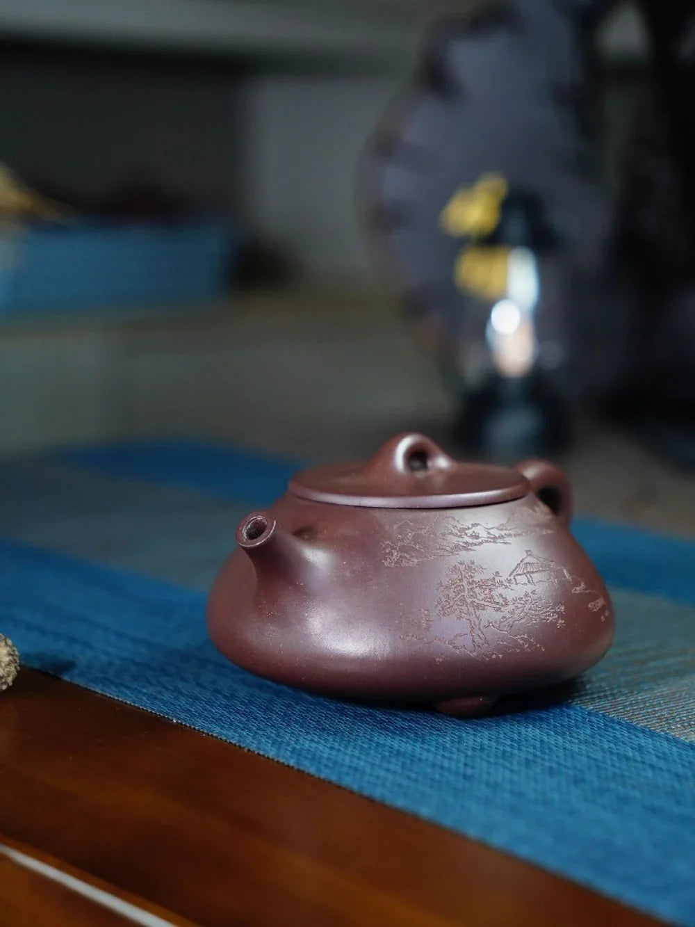 Teko Zisha Yixing Buatan Tangan Sepenuhnya [Jingzhou Shi Piao Pot - Fragrance] (Zi Ni - 300ml)