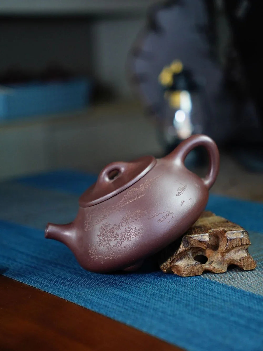 Teko Zisha Yixing Buatan Tangan Sepenuhnya [Jingzhou Shi Piao Pot - Fragrance] (Zi Ni - 300ml)