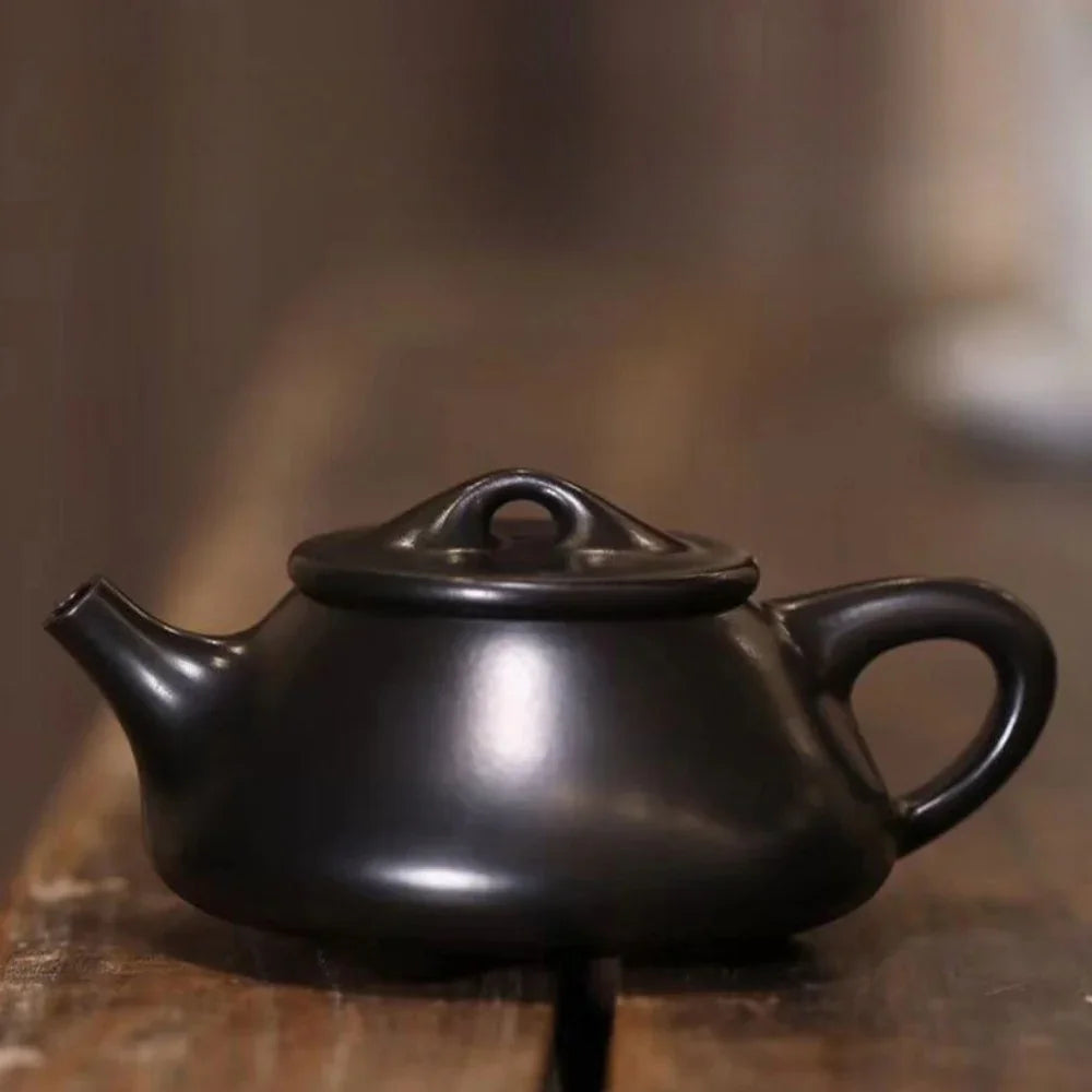 Teko Yixing Zisha Buatan Tangan Sepenuhnya [Jingzhou Shi Piao Pot] (Hei Ni - 180/250ml)