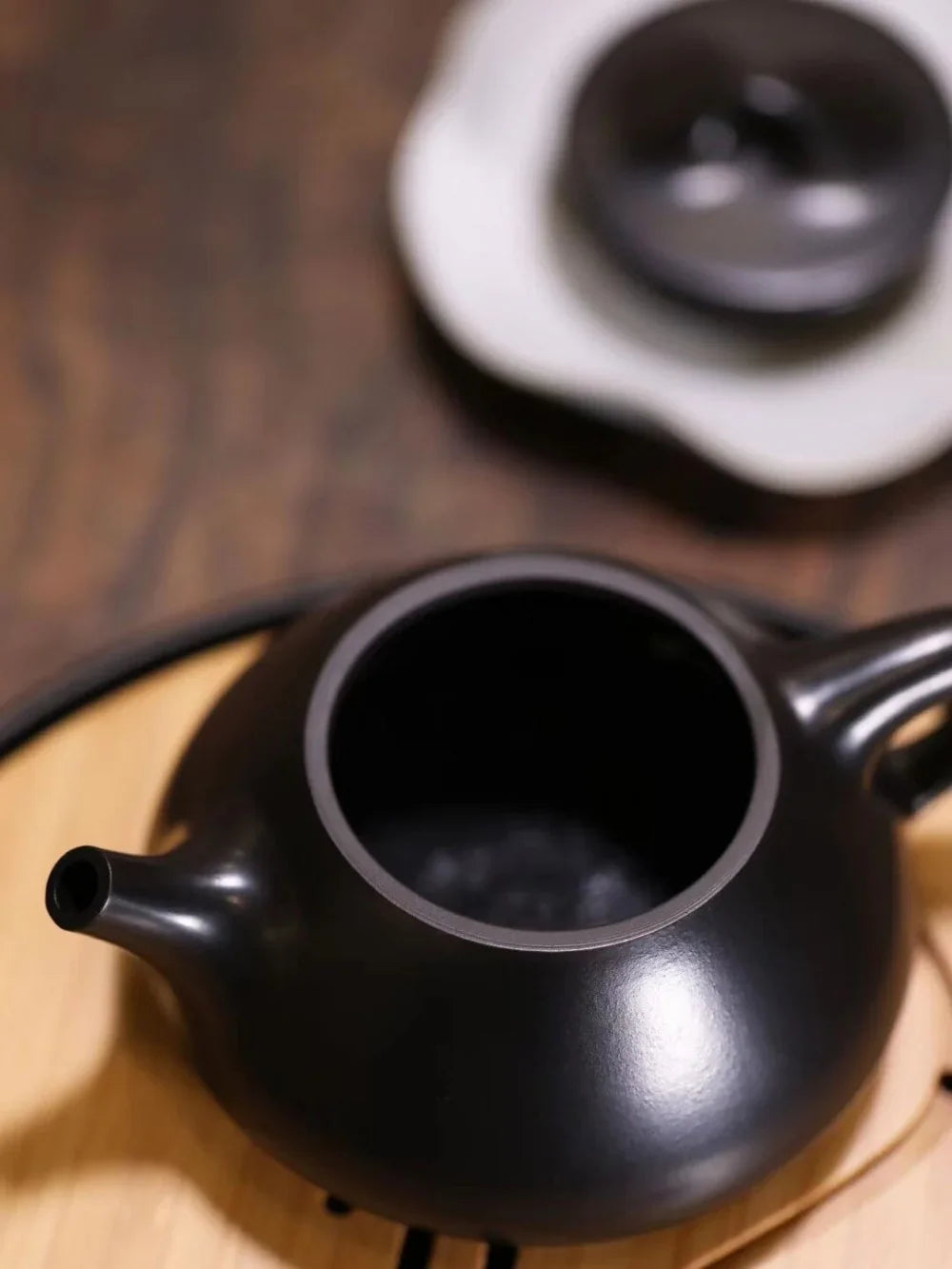 Teko Yixing Zisha Buatan Tangan Sepenuhnya [Jingzhou Shi Piao Pot] (Hei Ni - 180/250ml)